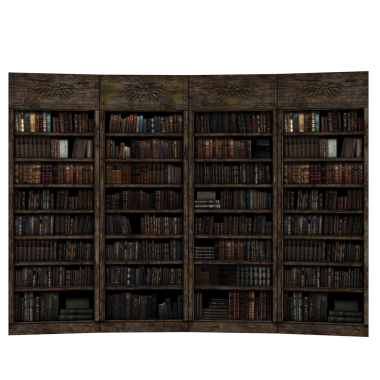 Kitaplı sihirbaz kitaplığı