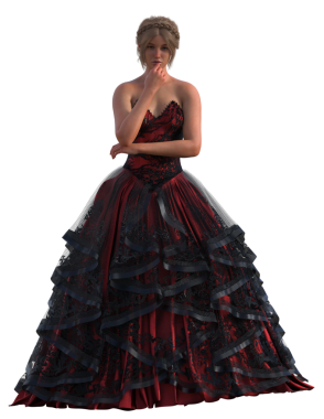 Güzel dantel elbiseli kadın