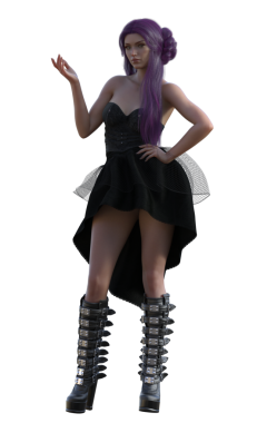 Çizmeli gotik kız.