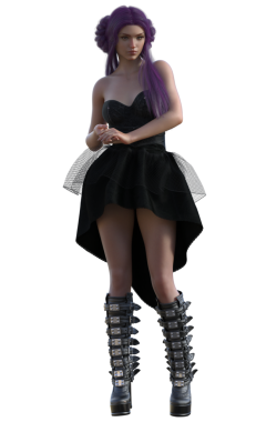 Çizmeli gotik kız.