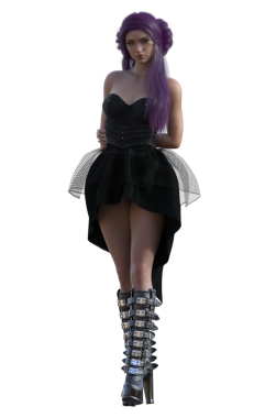 Çizmeli gotik kız.