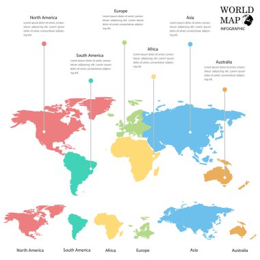 World map info graphics. clipart