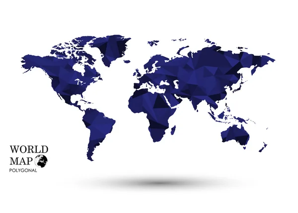 Mapa del mundo poligonal — Archivo Imágenes Vectoriales