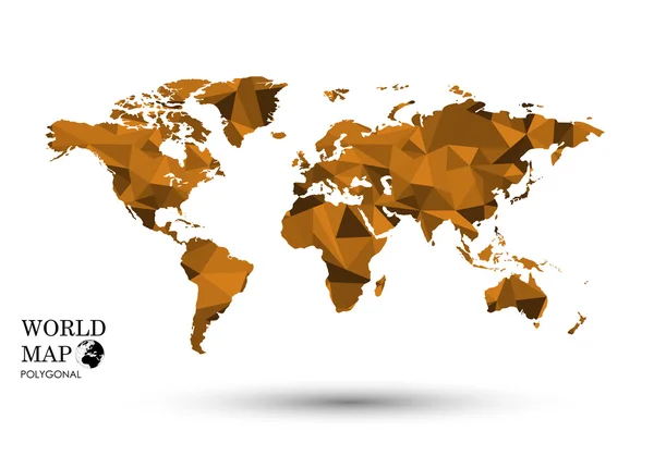 Mapa del mundo poligonal — Archivo Imágenes Vectoriales