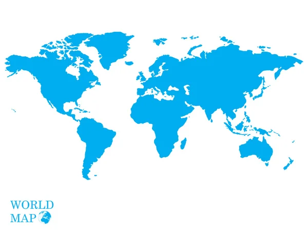 Weltkarte blau. — Stockvektor