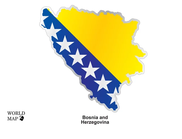 Mapa Bosnia y Herzegovina . — Archivo Imágenes Vectoriales