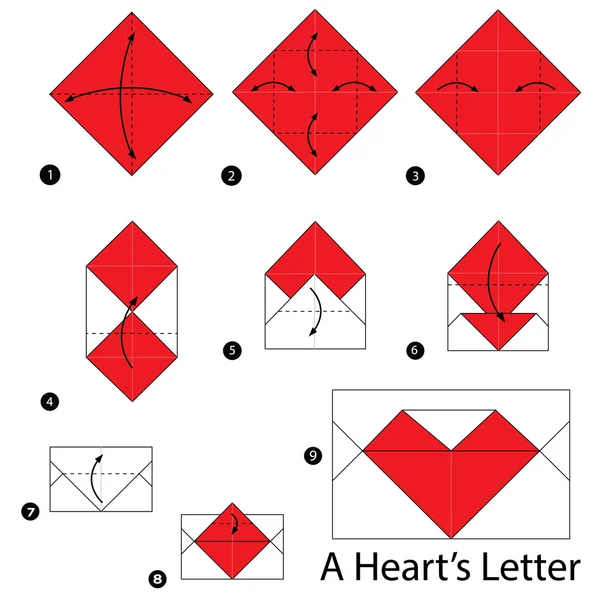Крок за кроком інструкції, як зробити орігамі A лист 