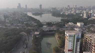Bangladeş, Dhaka 'daki Hatirjheel bölgesinin havadan görüntüsü