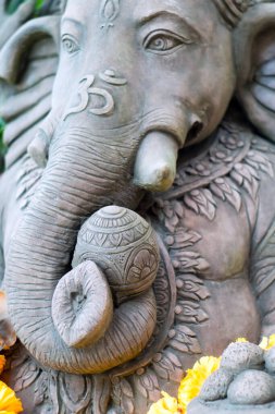 Hindu tanrısı Ganesha 'nın Stucco heykeli