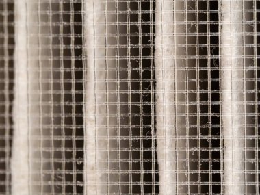 Toz filtresindeki naylon ağ ve filtre kağıdının yüzeyi