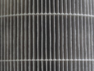 Toz filtresindeki naylon ağ ve filtre kağıdının yüzeyi