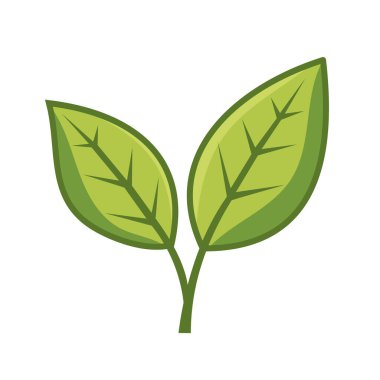 Yeşil yaprakların tasviri doğayı, büyümeyi ve çevresel sürdürülebilirliği sembolize ediyor