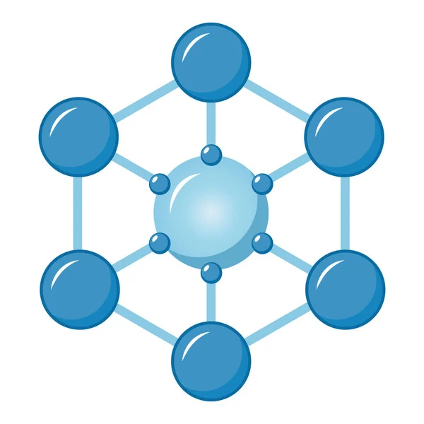Bilimsel bağlamdaki bağlarla bağlı atomları gösteren mavi moleküler yapının tasviri