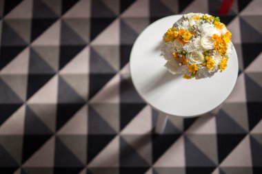 Yukarıdan güzel gelin buketi