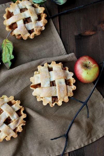 Appeltaarten met suiker — Stockfoto