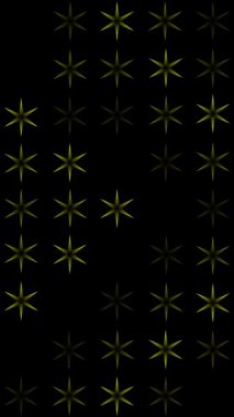 sarı yıldız arkaplan animasyonu siyah dikey ekranda pürüzsüz döngü ile yanıp sönüyor