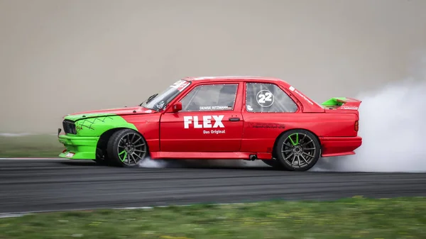 Oschersleben Γερμανία Αυγούστου 2019 Denise Ritzmann Οδηγεί Την Bmw E30 — Φωτογραφία Αρχείου