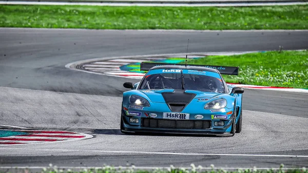 Oschersleben, Almanya, 26 Nisan 2019: Chevrolet Corvette Z06 GT Spezial Tourenwagen Kupası sırasında Almanya 'nın Oschersleben şehrinde kullanılmıştır..