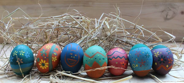 Πολύχρωμα Πασχαλινά αυγά — Φωτογραφία Αρχείου