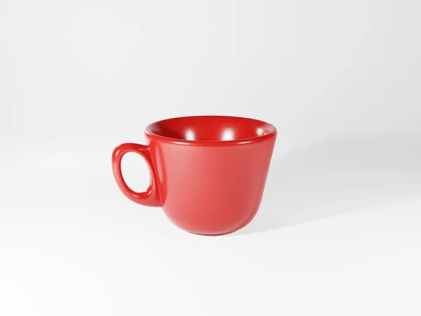 Чашка Кави Ізольована Білому Фоні Відсічний Контур Візуалізація — стокове фото