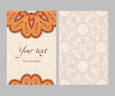 Vektör etnik taraflı kart