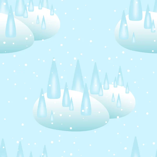 冷凍漫画クリスマスツリーシームレス抽象的な冬のパターン — ストック写真