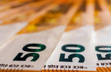 50 avroluk banknotlar ve 