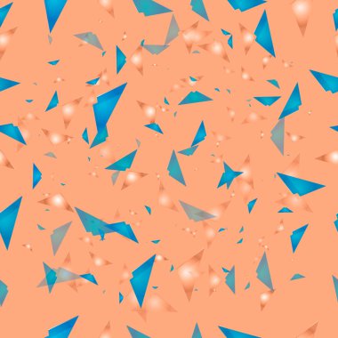 Mavi ve portakal parçacıkları ile Seamless Modeli. 