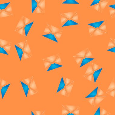 Mavi ve portakal parçacıkları ile Seamless Modeli. 