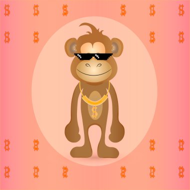 Şık sevimli maymun