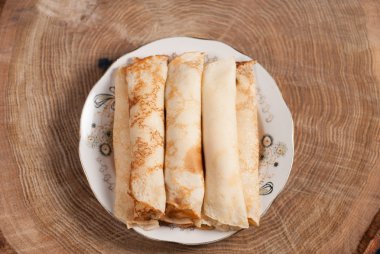 süzme peynir ile Pancakes 