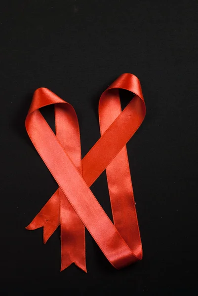 Červená stužka hiv, aids — Stock fotografie