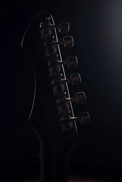 Cabeza de guitarra negro — Foto de Stock