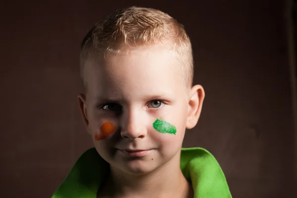 Little boy is a fan of Ireland, — Stock Photo, Image