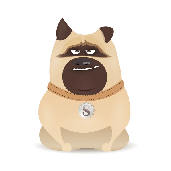 Mignon petit bouledogue , — Image vectorielle