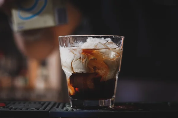 White Russian cocktail or Lebowski — Stock Photo, Image