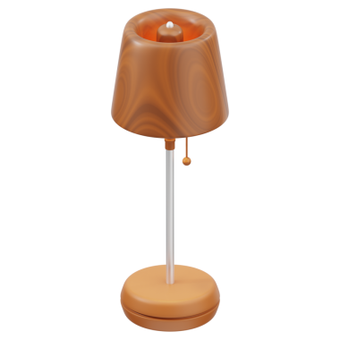 Üç boyutlu lamba ikonu. Saydam arkaplanı olan 3B döşeme lambası oluşturma simgesi.