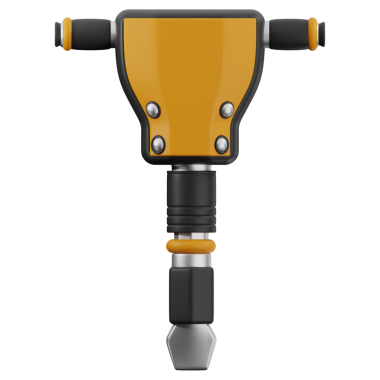 3 boyutlu kaya matkabı ikonu. 3 boyutlu kaya matkabının şeffaf arkaplan oluşturma simgesi.