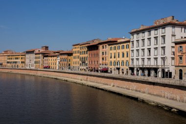 İtalya 'nın Floransa kentindeki Ufficci galerisinden Ponte Vecchio' nun panoramik manzarası