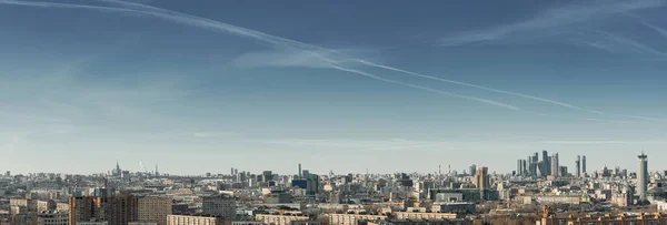 2021 Mart 'ından itibaren Moskova' nın Panorama 'sı. Büyük şehir..