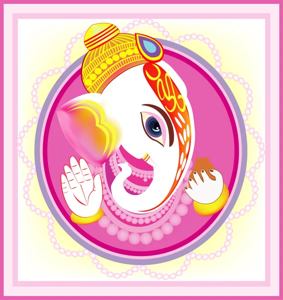 인도 힌두교 결혼식 초대 카드 — 스톡 벡터