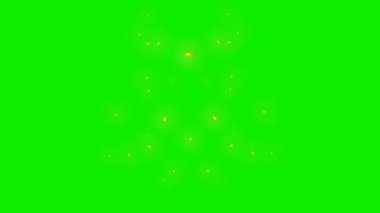 Yeşil ekran arka planında elektrik enerji dalgası vfx