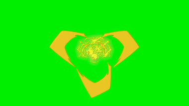 Yeşil ekran arka planında elektrik enerji dalgası vfx.