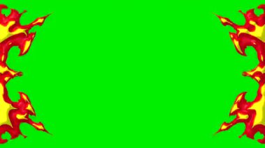 Yeşil ekran arka planında enerji dalgası vfx 'i ateşle