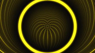A loop animation concentric rings optical illusion background with light and black and white color.