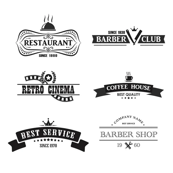 Barber Shop Logo Label Retro Illustration Stock Vector - Illustration of  cover, lettering: 144595135