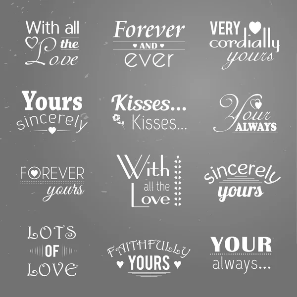 Set of  love and care labels — Stock Vector