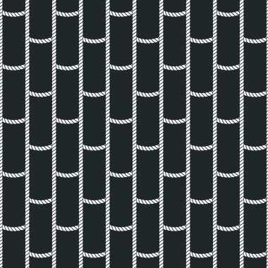 Deniz halat düğüm dikişsiz vektör deseni