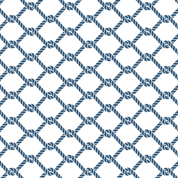 Modèle vectoriel sans couture de noeud de corde marine — Image vectorielle
