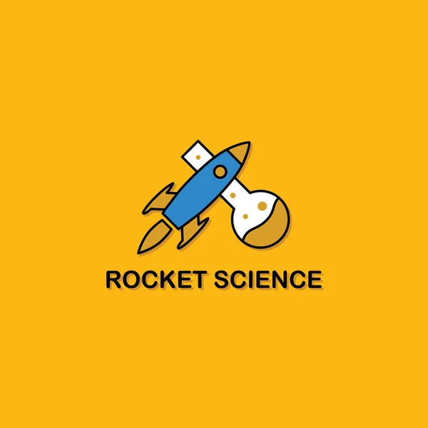 Vektor Rocket design logo isolerad — Stock vektor